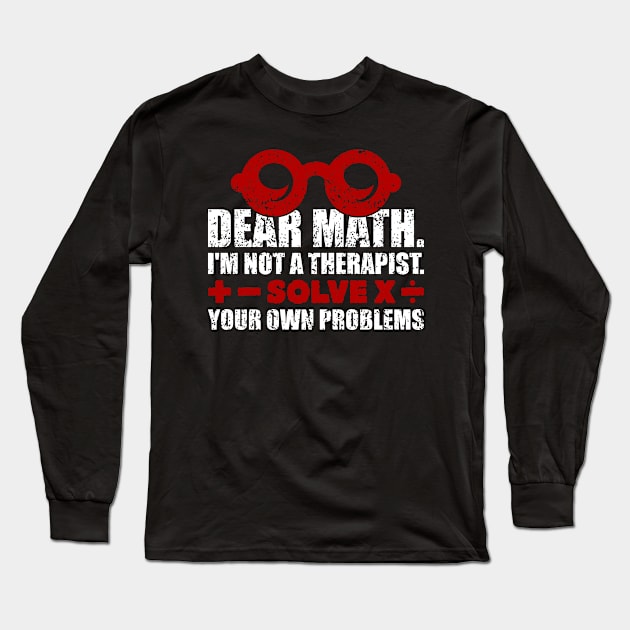 Dear-math (white) Long Sleeve T-Shirt by nektarinchen